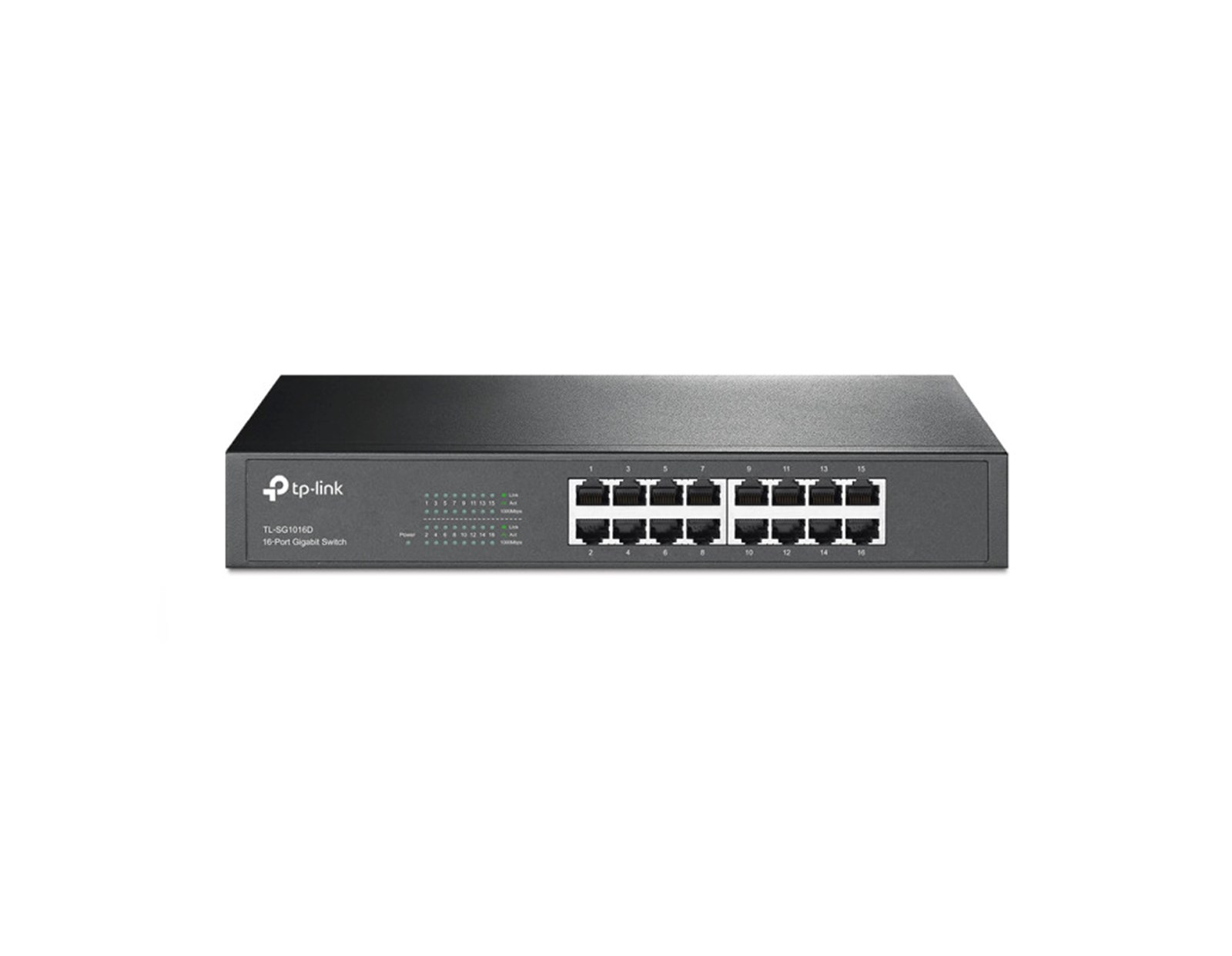 TP-Link 16-port Gigabit Desktop/Rackmount preklopnik (Switch), 16×10/100/1000M RJ45 ports, metalno kućište