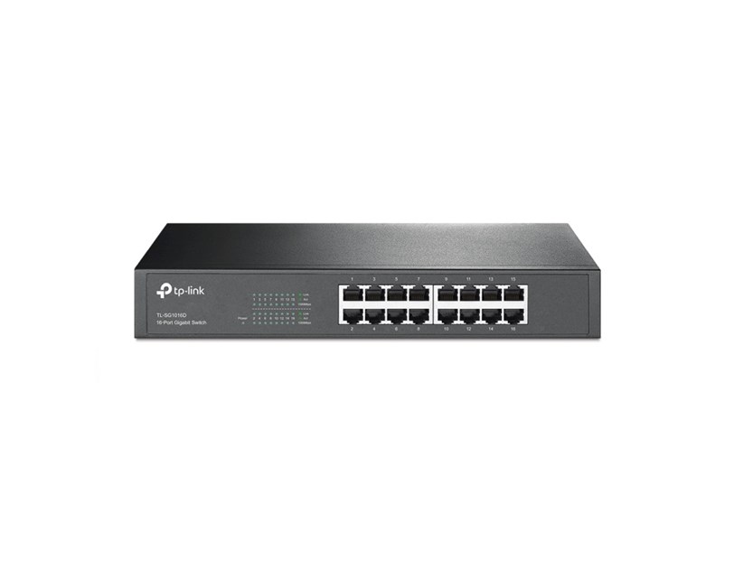 TP-Link 16-port Gigabit Desktop/Rackmount preklopnik (Switch), 16×10/100/1000M RJ45 ports, metalno kućište