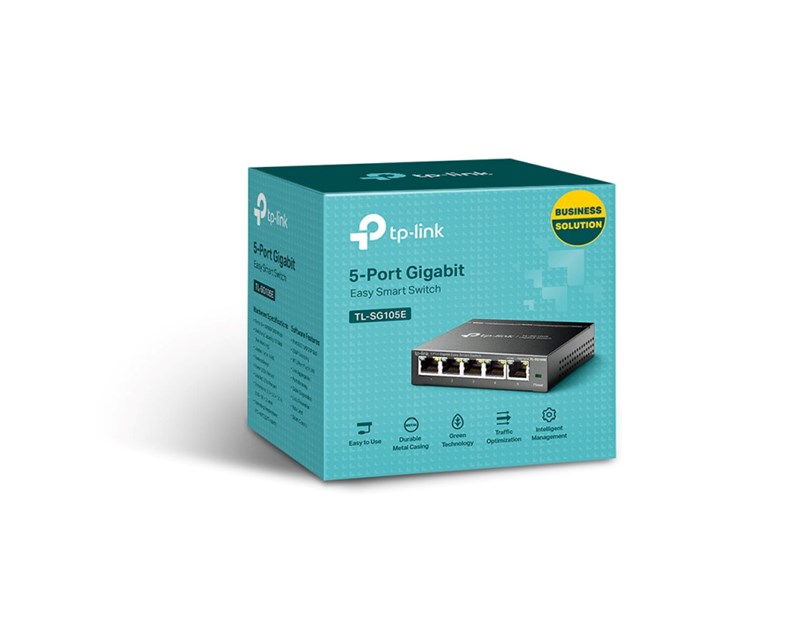 TP-Link 5-port Gigabit Easy Smart preklopnik (Switch), 5×10/100/1000M RJ45 ports, metalno kućište