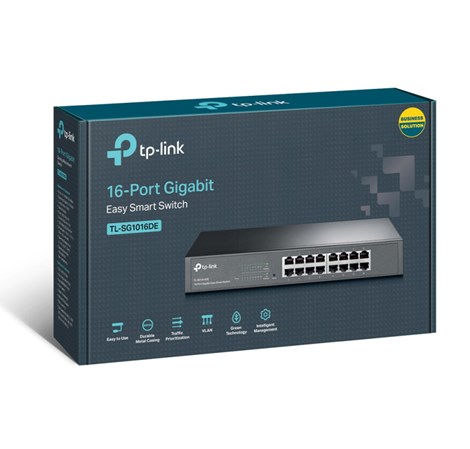 TP-Link 16-port Gigabit Easy Smart preklopnik (Switch), 16×10/100/1000M RJ45 ports, 1U 13"