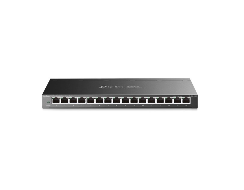 TP-Link 16-port Gigabit Easy Smart preklopnik (Switch), 16×10/100/1000M RJ45 ports, metalno kućište