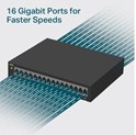 TP-Link 16-port Gigabit Easy Smart preklopnik (Switch), 16×10/100/1000M RJ45 ports, metalno kućište