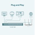 TP-Link 16-port Gigabit Easy Smart preklopnik (Switch), 16×10/100/1000M RJ45 ports, metalno kućište