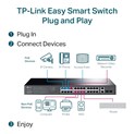 TP-Link Omada JetStream 28-port Gigabit Easy Smart preklopnik (Switch), 24x 10/100/1000 Mbps RJ45 PoE+ port,2x SFP fiber uperlink port, Rack-mount, 250 w PoE+ budget