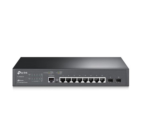TP-Link Omada JetStream 8-port Gigabit L2 upravljiv preklopnik (Switch), 8×10/100/1000M RJ45 ports, 2×Gigabit SFP, 1U 13" rack-mount