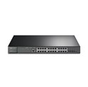 TP-Link Omada JetStream 28-port Gigabit L2+ Smart PoE+ preklopnik (Switch), 24×G-LAN, 4×10G SFP+, RJ45/microUSB console, 19" rack-mount (384W)