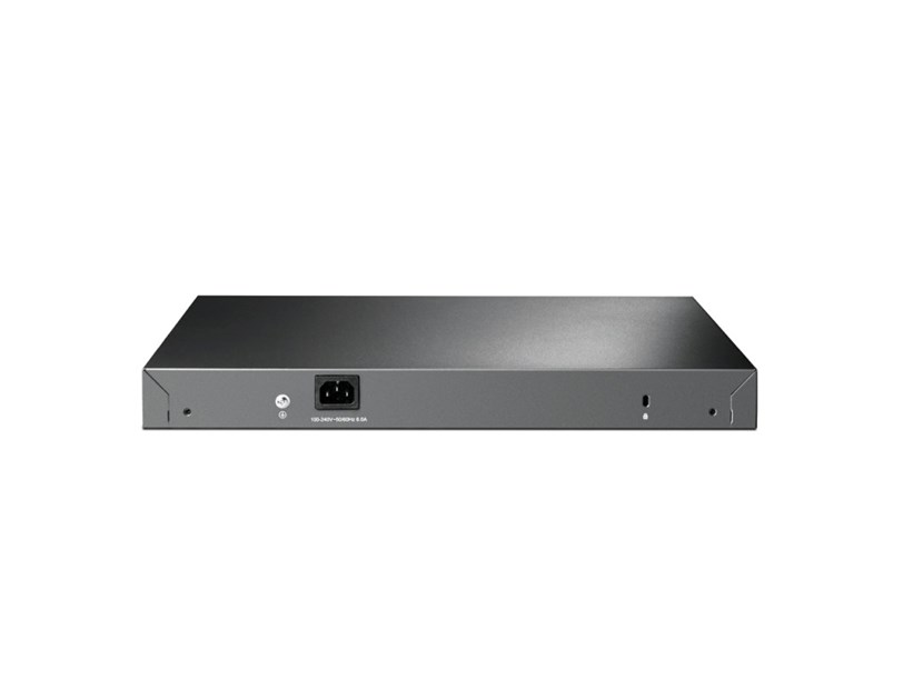 TP-Link Omada JetStream 28-port Gigabit L2+ Smart PoE+ preklopnik (Switch), 24×G-LAN, 4×10G SFP+, RJ45/microUSB console, 19" rack-mount (384W)