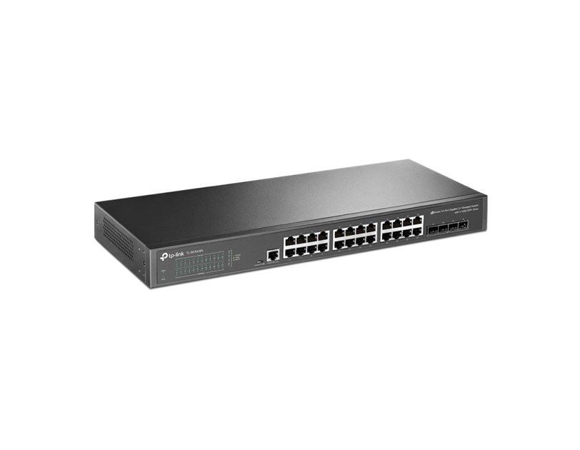 TP-Link Omada JetStream 28-port Gigabit L2+ Smart preklopnik (Switch), 24×G-LAN, 4×10G SFP+, 19" rack-mount