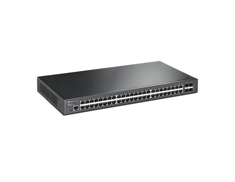 TP-Link Omada JetStream 48-port Gigabit L2 Smart preklopnik, 48×10/100/1000 RJ45 ports, 4×SFP Gigabit, 1U 19" rack-mount
