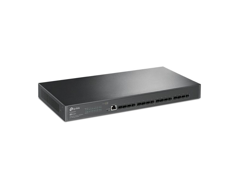 TP-Link 16-Port Omada JetStream Managed preklopnik (Switch) 10GE SFP+ L2+, 16×10G SFP+, RJ45/Micro-USB Console Port, 1U 19" Rack-mount