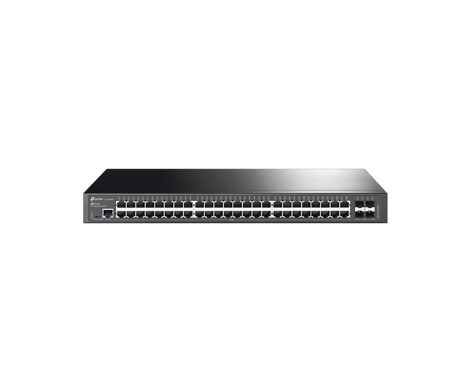 TP-Link 48-port Omada Gigabit Managed preklopnik (Switch) L2+, 48×G-LAN, 4×10G SFP+, 1×RJ45/1×Micro-USB console port, 1U 19" rack-mount