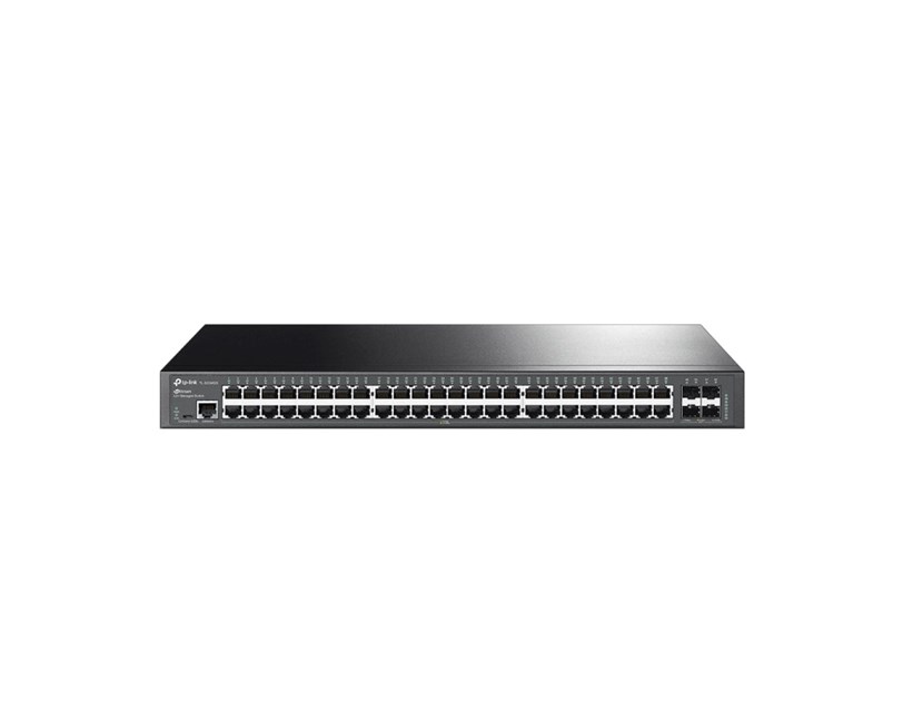 TP-Link 48-port Omada Gigabit Managed preklopnik (Switch) L2+, 48×G-LAN, 4×10G SFP+, 1×RJ45/1×Micro-USB console port, 1U 19" rack-mount