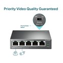 TP-Link 5-port Desktop preklopnik (Switch), 5×10/100M RJ45 ports + 4 PoE ports, metalno kućište (58W)