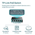 TP-Link 5-port Gigabit PoE Easy Smart preklopnik (Switch), 5×10/100/1000M RJ45, 4×PoE+, metalno kućište, 13" (65W)