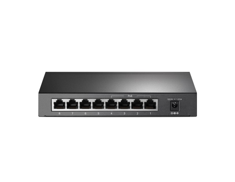 TP-Link 8-port Desktop preklopnik (Switch), 8×10/100M RJ45 ports + 4 PoE ports, metalno kućište (57W)