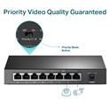 TP-Link 8-port Desktop preklopnik (Switch), 8×10/100M RJ45 ports + 4 PoE ports, metalno kućište (57W)
