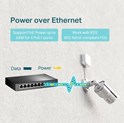 TP-Link 8-port Gigabit PoE preklopnik (Switch), 8×10/100/1000M RJ45 ports, 4×PoE ports, metalno kućište (53W)