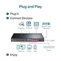 TP-Link 16-port Desktop PoE+ preklopnik (Switch), 16×10/100M RJ45 PoE, 2×10/100/1000M RJ45, 2×SFP Gigabit Combo, metalno kućište (194W)