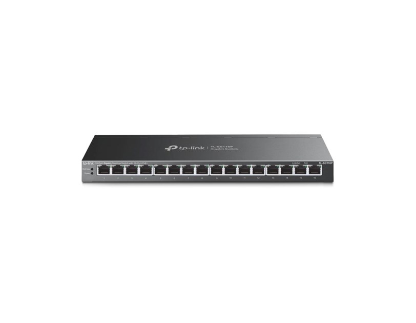TP-Link 16-port Gigabit PoE+ preklopnik (Switch), 16×G-LAN PoE+, 802.3af/at (120W)