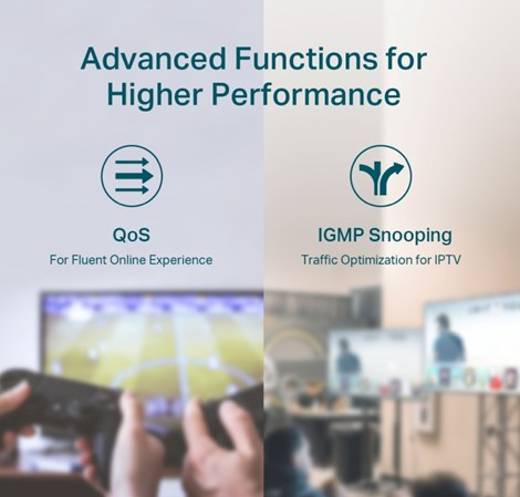 TP-Link 16-port Gigabit PoE+ preklopnik (Switch), 16×G-LAN PoE+, 802.3af/at (120W)