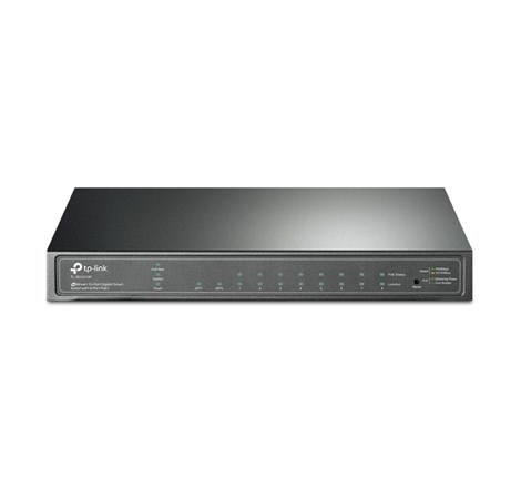 TP-Link 10-port Gigabit PoE+ Smart preklopnik (Switch), 8×10/100/1000M RJ45 ports + 2×SFP ports, metalno kućište (61W)