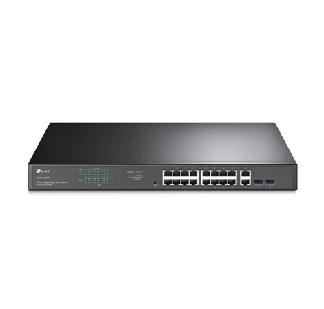 TP-Link JetStream 16-port Gigabit EasySmart PoE+ preklopnik (Switch), 16×10/100/1000M RJ45 PoE, 2×SFP Gigabit, 1U 19" rack-mount kućište (192W)
