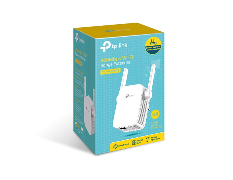 TP-Link bežični pojačivač dometa (Universal Range Extender) 300Mbps, (2.4GHz), 802.11b/g/n, 1×RJ45 10/100, 2×vanjska antena fiksna, range extender tipka