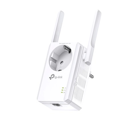 TP-Link bežični pojačivač dometa (Universal Range Extender) 300Mbps, (2.4GHz), 802.11b/g/n, 1×RJ45 10/100, 2×vanjske antene fiksne, range extender tipka, dodatna utičnica