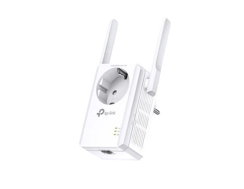TP-Link bežični pojačivač dometa (Universal Range Extender) 300Mbps, (2.4GHz), 802.11b/g/n, 1×RJ45 10/100, 2×vanjske antene fiksne, range extender tipka, dodatna utičnica