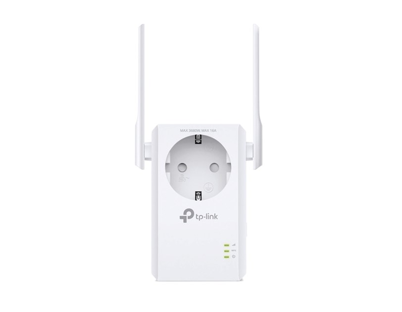TP-Link bežični pojačivač dometa (Universal Range Extender) 300Mbps, (2.4GHz), 802.11b/g/n, 1×RJ45 10/100, 2×vanjske antene fiksne, range extender tipka, dodatna utičnica