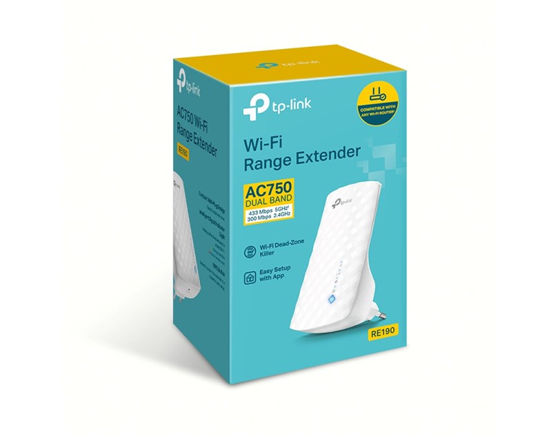 TP-Link AC750 bežični pojačivač dometa (Range Extender), Dual Band 433Mbps(5GHz)/300Mbps(2.4GHz), 802.11ac/a/b/g/n, 3× interna antena