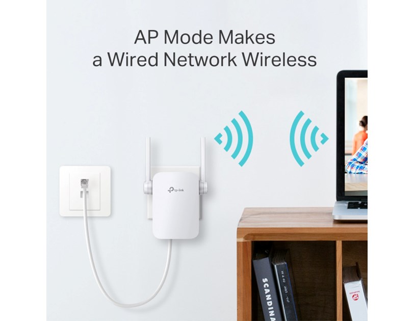 TP-Link AC1200 bežični pojačivač dometa (Range Extender), Dual Band 300Mbps/867Mbps (2.4GHz/5GHz), 802.11ac/a/b/g/n, 1×LAN, Range extender mod, 2×vanjska fiksna antena
