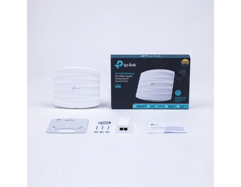 TP-Link Omada AC1350 bežična pristupna točka zidna/stropna (AP) 450Mbps/867Mbps (2.4GHz/5GHz), 802.11a/b/g/n/ac, 1×G-LAN, podrška za PoE, 4×interna antena