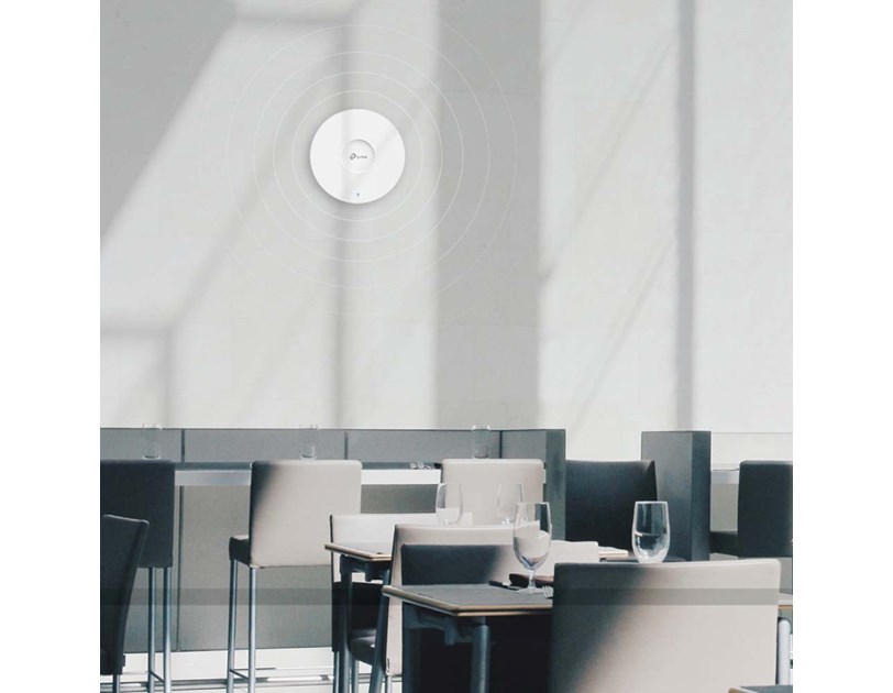 TP-Link Omada AX1800 bežična pristupna točka stropna Dual-Band Wi-Fi 6 (AP), 574Mbps/1201Mbps (2.4GHz/5GHz), 802.11ax/ac/n/g/b/a, 1×G-LAN, podrška za PoE, 4×interna antena
