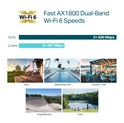 TP-Link AX1800 bežična pristupna točka zidna/stropna Dual-Band Wi-Fi 6 (AP) 574Mbps/1201Mbps (2.4GHz/5GHz), 802.11ax/ac/n/g/b/a, 1×G-LAN, podrška za PoE, 4×interna antena