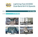 TP-Link Omada AX3000 bežična pristupna točka stropna/zidna WiFi 6 (AP) 574 Mbps/2402 Mbps (2.4GHz/5GHz) 1xGLAN