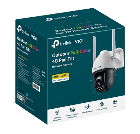 TP-Link VIGI C540-4G Full-Color kamera 2K 4MP Pan/Tilt, H.265+, Night vision, microSD, dvosmjerni audio, detekcija pokreta, vodootporna IP66, VIGI app