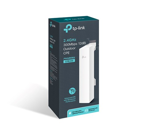 TP-Link bežična pristupna točka vanjska (AP) 300Mbps (2.4GHz), 802.11b/g/n, podrška za Pasive PoE, 2×LAN, WISP Client Router, QCA, 2×12dBi usmjeriva antena