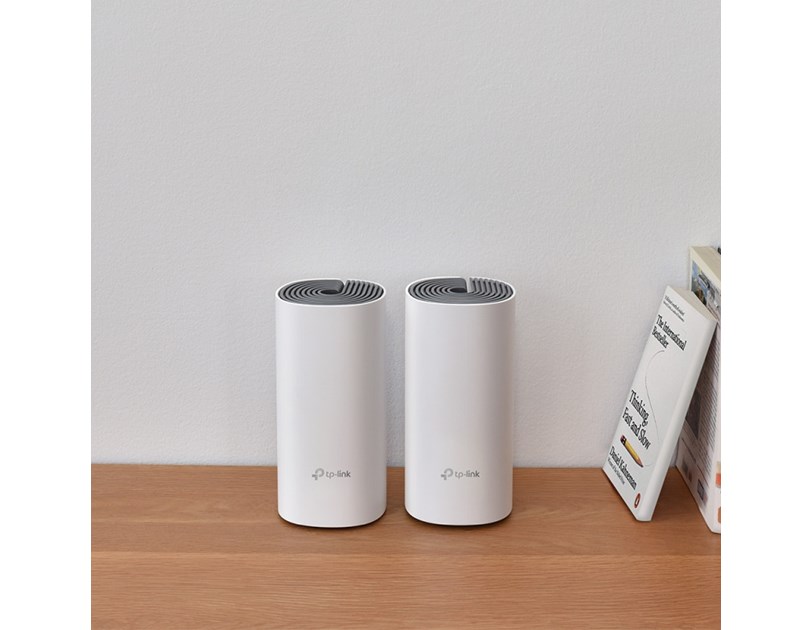 TP-Link AC1200 Deco E4 (2 pack) Mesh Wi-Fi, Dual-Band 300Mbps/867Mbps (2.4GHz/5GHz), 2×LAN, 2×interna antena, Deco App