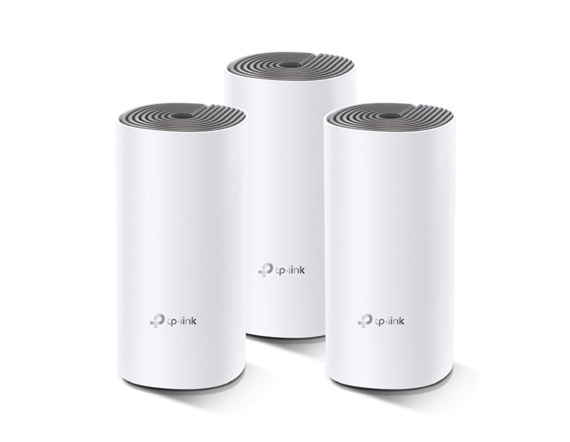 TP-Link AC1200 Deco E4 (3 pack) Mesh Wi-Fi, Dual-Band 300Mbps/867Mbps (2.4GHz/5GHz), 2×LAN, 2×interna antena, Deco App