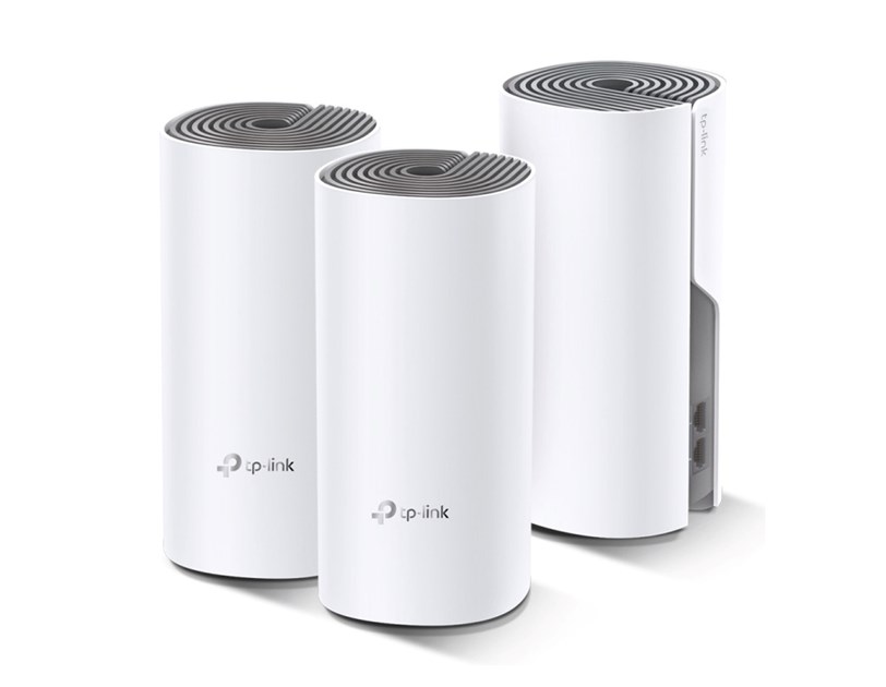 TP-Link AC1200 Deco E4 (3 pack) Mesh Wi-Fi, Dual-Band 300Mbps/867Mbps (2.4GHz/5GHz), 2×LAN, 2×interna antena, Deco App