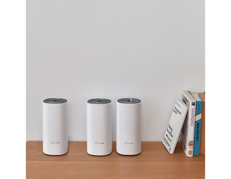 TP-Link AC1200 Deco E4 (3 pack) Mesh Wi-Fi, Dual-Band 300Mbps/867Mbps (2.4GHz/5GHz), 2×LAN, 2×interna antena, Deco App