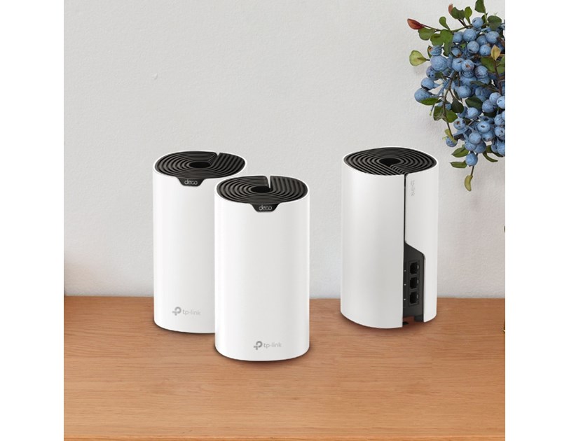 TP- Link AC1900 Deco S7 (3-pack) Mesh Wi-Fi, Dual-Band, 600 Mbps/1300 Mbps (2.4GHz/5GHz), 3×LAN, 3×interna antena, Deco App