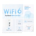 TP Link AX1500 Deco X10 (1-pack) Mesh Wi-Fi 6 Dual-Band, 300 Mbps/1201 Mbps (2,4GHz/5GHz) 2×Gigabit port, Deco App