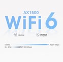 TP Link AX1500 Deco X10 (1-pack) Mesh Wi-Fi 6 Dual-Band, 300 Mbps/1201 Mbps (2,4GHz/5GHz) 2×Gigabit port, Deco App