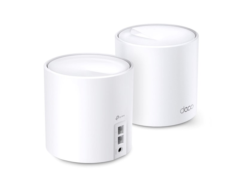 TP-Link AX1800 Deco X20 (2-pack), Whole Home Mesh Wi-Fi 6, 574Mbps/1201Mbps (2.4GHz/5GHz), 802.11ax/ac/n/a/b/g, 2×G-LAN, Deco App