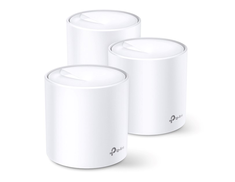 TP-Link AX1800 Deco X20 (3-pack), Dual-Band Mesh Wi-Fi 6, 574Mbps/1201Mbps (2.4GHz/5GHz), 802.11ax/ac/n/a/b/g, 2×G-LAN, Deco App