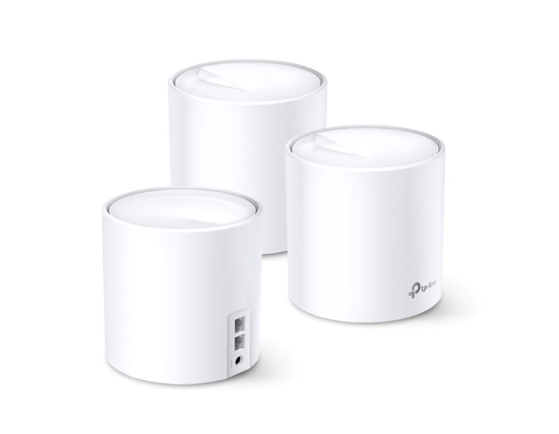 TP-Link AX1800 Deco X20 (3-pack), Dual-Band Mesh Wi-Fi 6, 574Mbps/1201Mbps (2.4GHz/5GHz), 802.11ax/ac/n/a/b/g, 2×G-LAN, Deco App