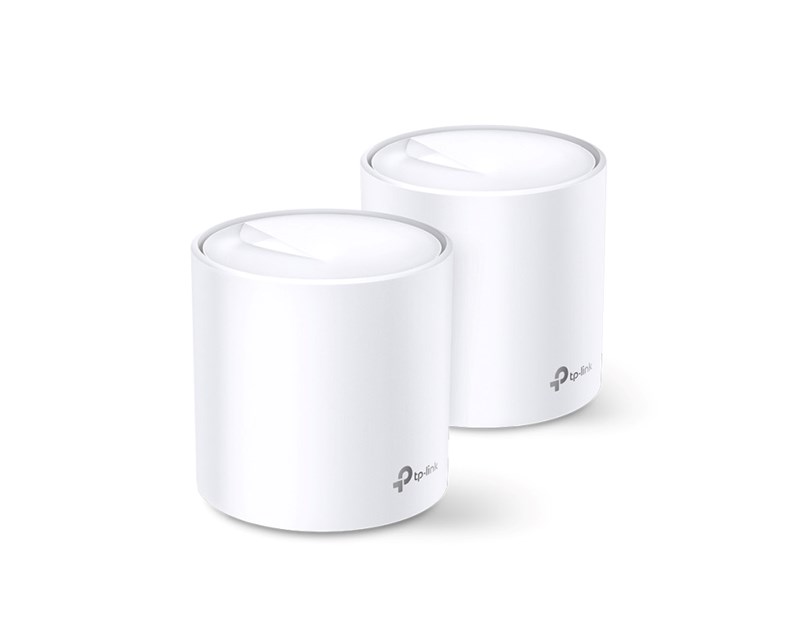 TP-Link AX5400 Deco X60 (2-pack), Dual-Band Mesh Wi-Fi 6, 574Mbps/2402Mbps (2.4GHz/5GHz), 802.11ax/ac/n/a/b/g, 2×G-LAN, Deco App