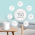 TP-Link AX5400 Deco X60 (2-pack), Dual-Band Mesh Wi-Fi 6, 574Mbps/2402Mbps (2.4GHz/5GHz), 802.11ax/ac/n/a/b/g, 2×G-LAN, Deco App